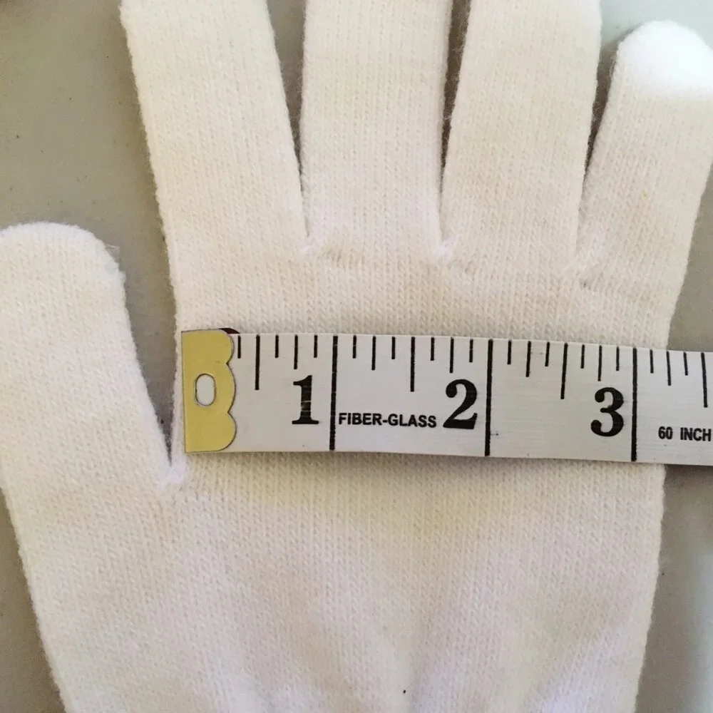 Black White Kids Gloves 2 Pair Boys Girls Children Unisex Knitted Stretch